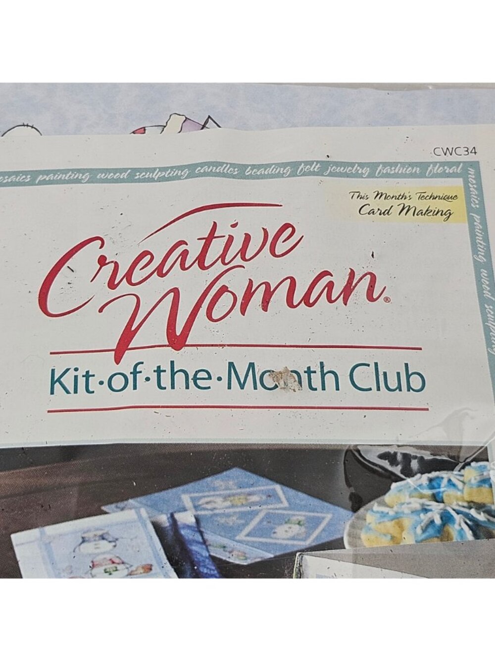 Creative Woman Kit of the Month Club CW 34 Snowman Card Making Annie's Attic NEW - Picture 2 of 7